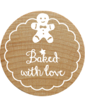 Woodies Stamp - Baked with love 2