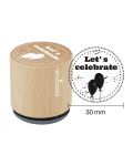 Woodies Rubber Stamp - Let's Celebrate