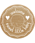 Woodies Stamp - Welcome Sweet Little Baby