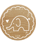 Woodies Stamp - Elephant