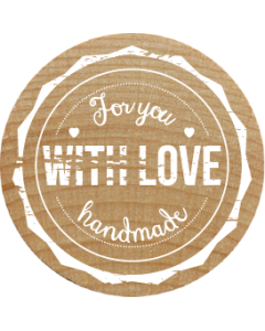 Woodies Stamp - For you WITH LOVE handmade