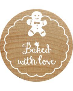 Woodies Stamp - Baked with love 2