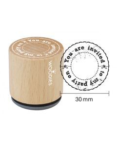 Woodies Rubber Stamp - You Are Invited