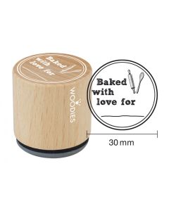 Woodies Rubber Stamp - Baked with love for...