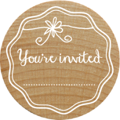 Woodies Stamp - You're Invited